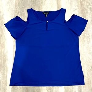 Ellen Tracy Cold Shoulder Short Sleeve